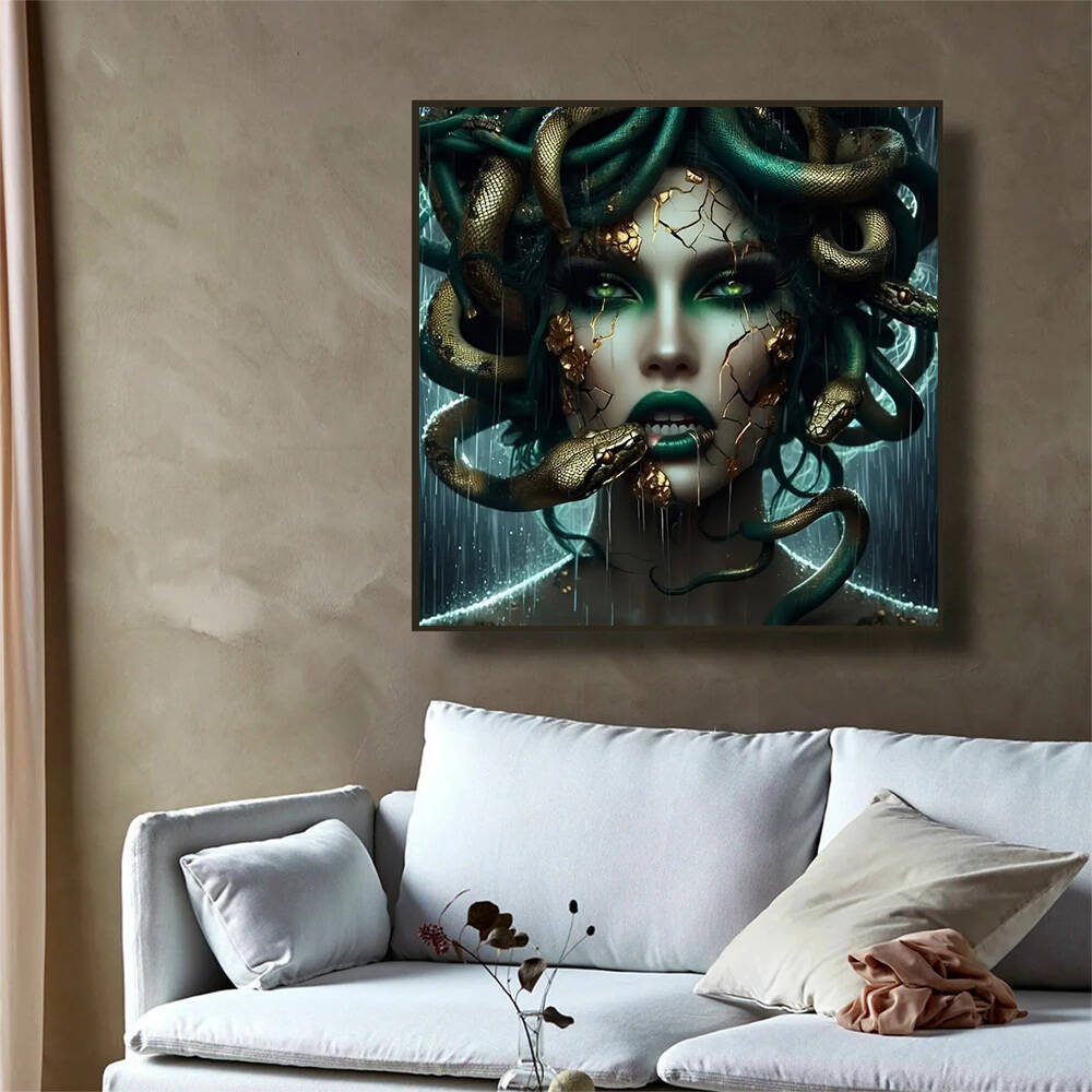 フレームレス、ダイヤモンドモザイクフルスクエアラウンド女性ポ - Photo Mosaic Print のレビューと価格